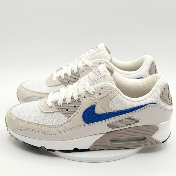 Nike Air Max 90 Sneakers Mens 8.5 Womens 10 White Blue College Grey DM0029-110